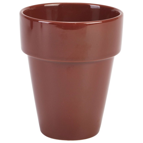 Genware Porcelain Plant Pot 10.5 x 12.5cm 50cl/17.5oz - SKU: 369210TR