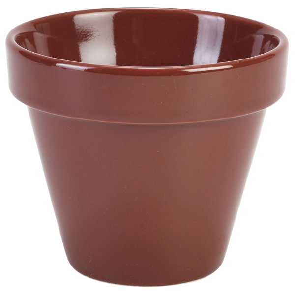 Genware Porcelain Plant Pot 11.5 x 9.5cm/4.5 x 3.75" - SKU: 369211TR