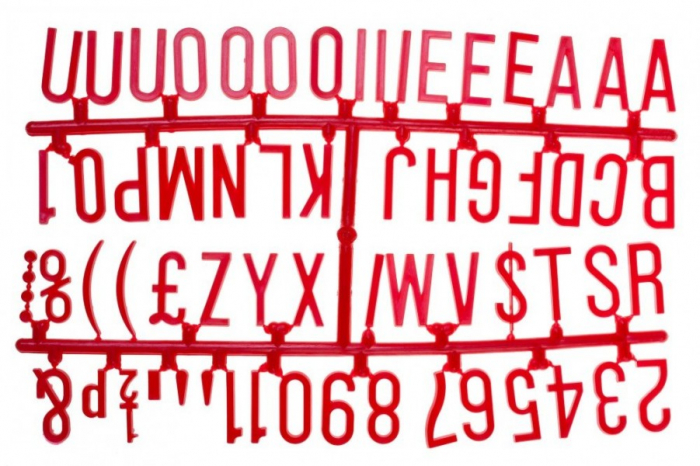 Design-a-sign 1 1/4" Letter Set Red (390 characters) - SKU: 3863R