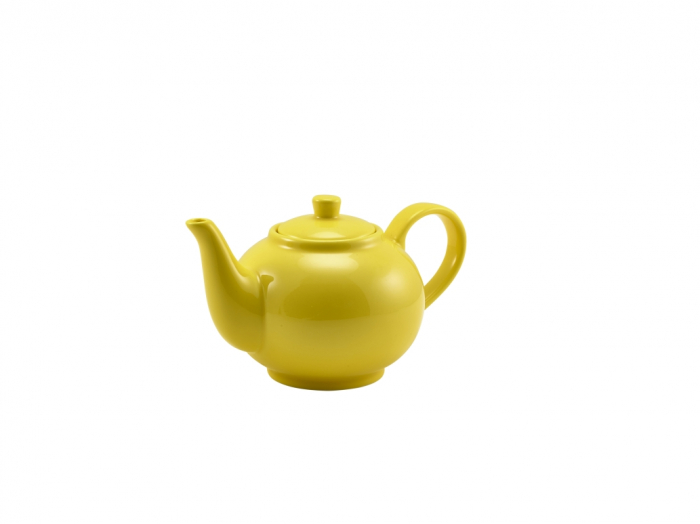 Genware Porcelain Yellow Teapot 45cl/15.75oz - SKU: 393945Y