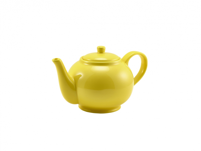 Genware Porcelain Yellow Teapot 85cl/30oz - SKU: 393985Y