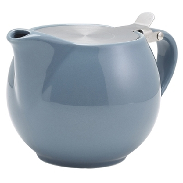 GenWare Porcelain Grey Teapot with St/St Lid & Infuser 50cl/17.6oz - SKU: 395950G