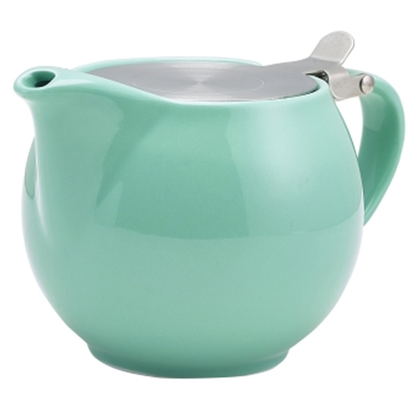 GenWare Porcelain Green Teapot with St/St Lid & Infuser 50cl/17.6oz - SKU: 395950GR