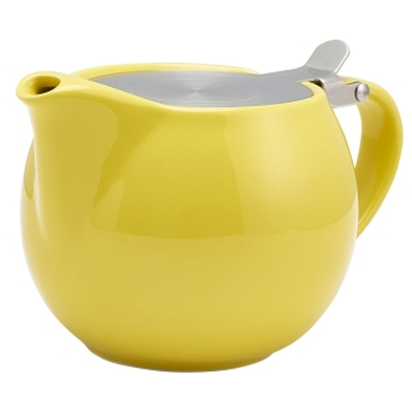 GenWare Porcelain Yellow Teapot with St/St Lid & Infuser 50cl/17.6oz - SKU: 395950Y