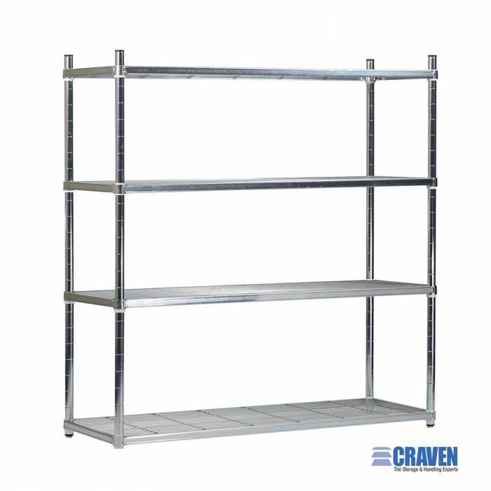 4 Tier Stainless Steel Wire Shelving 600m (W) Starting From £330.63 - SKU: 4SWM600