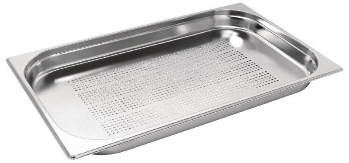 Chefset Stainless Steel Gastronorm Pan 1/1 65mm Perforated