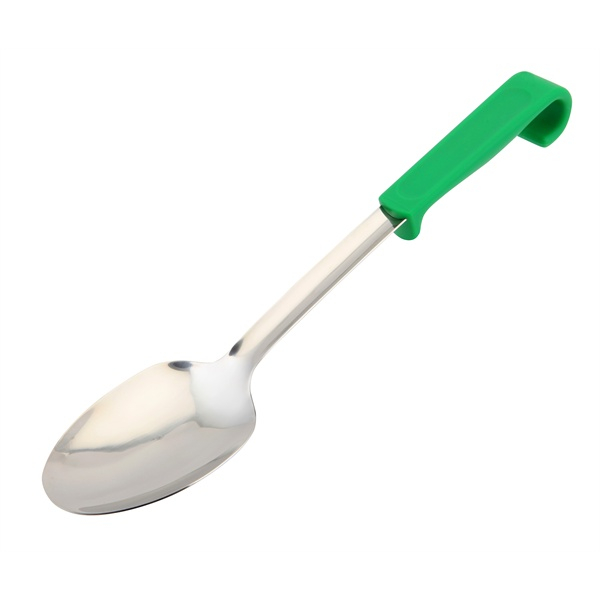 Genware Plastic Handle Spoon Plain Green - SKU: 577-04G