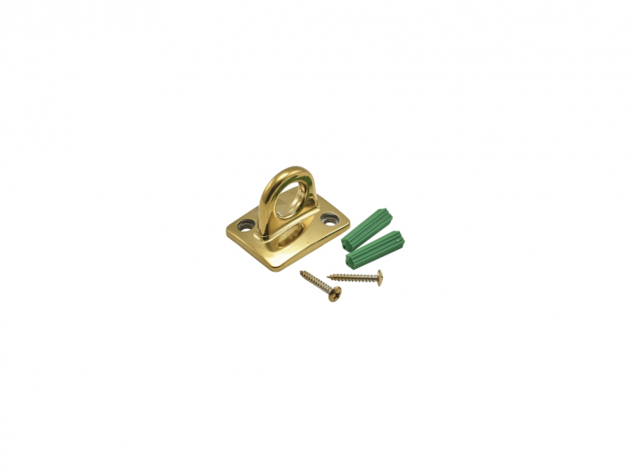 Brass Plated Wall Attachment For Barrier Rope - SKU: BH-BP