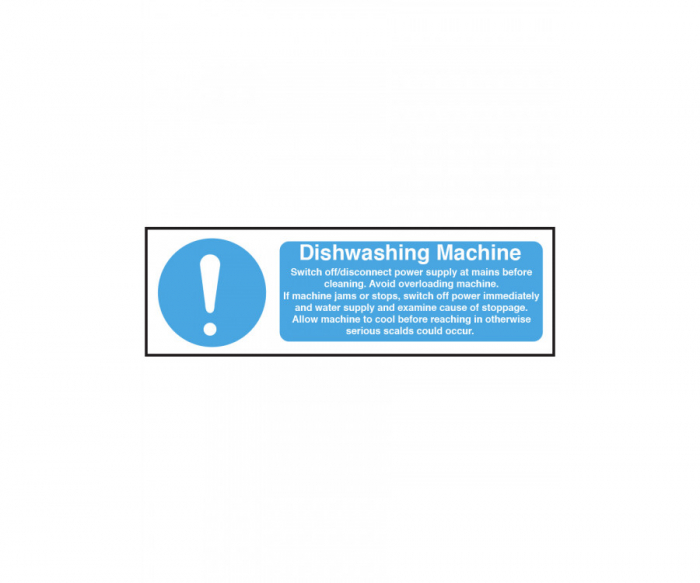 Dishwashing Machine Safety Sign - SKU: CE023