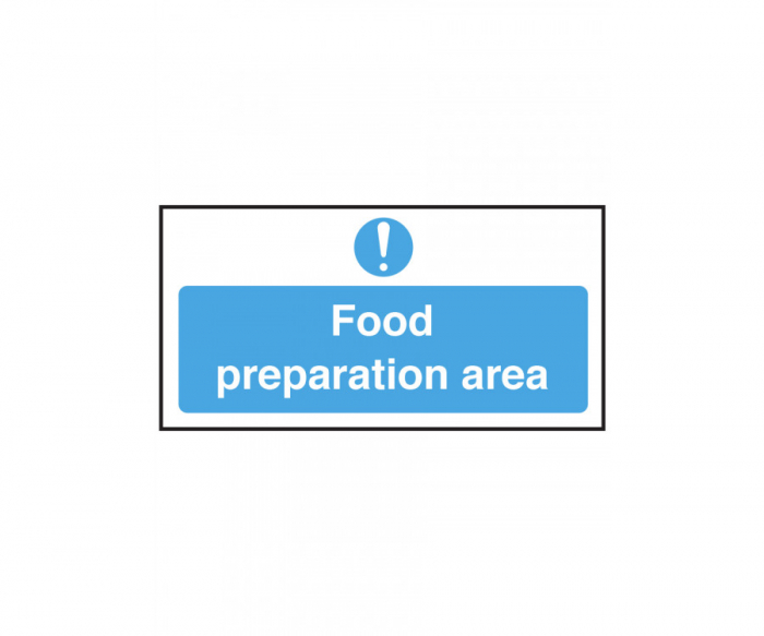 Food Preparation Area Notice - SKU: CS030