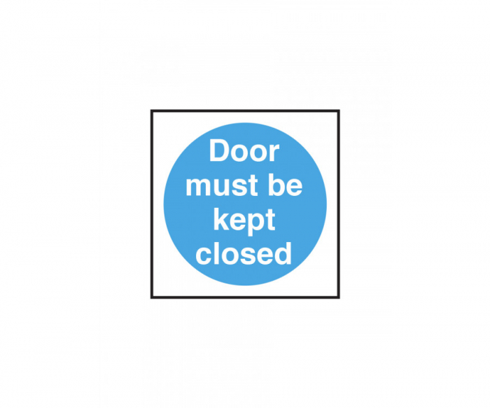 Door Must Be Kept Closed Notice - SKU: CS060