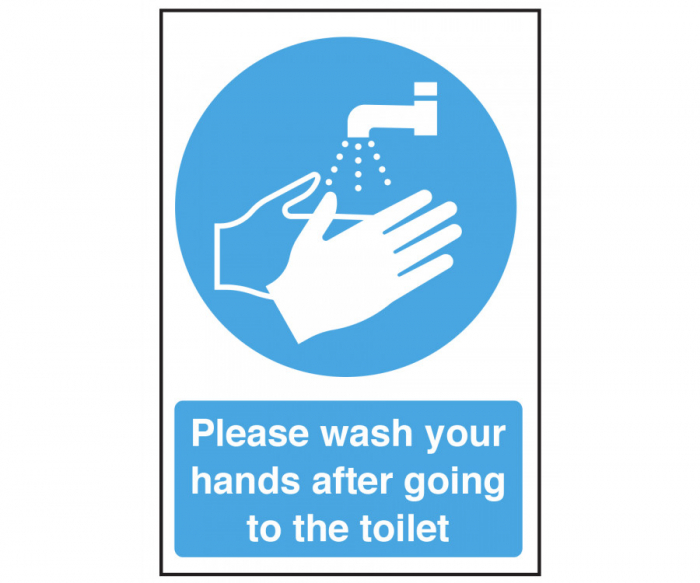 Please Wash Your Hands After Going to the Toilet Notice - SKU: CS084