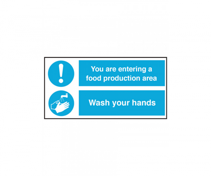 Food Production Area / Wash Your Hands Notice - SKU: CS140