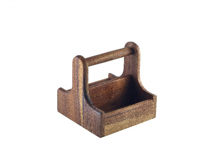 Small Dark Wood Table Caddy - SKU: DWTC-S