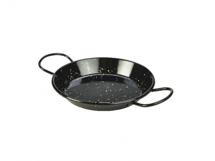 Black Enamel Miniature Paella Pan 15cm - SKU: E0215