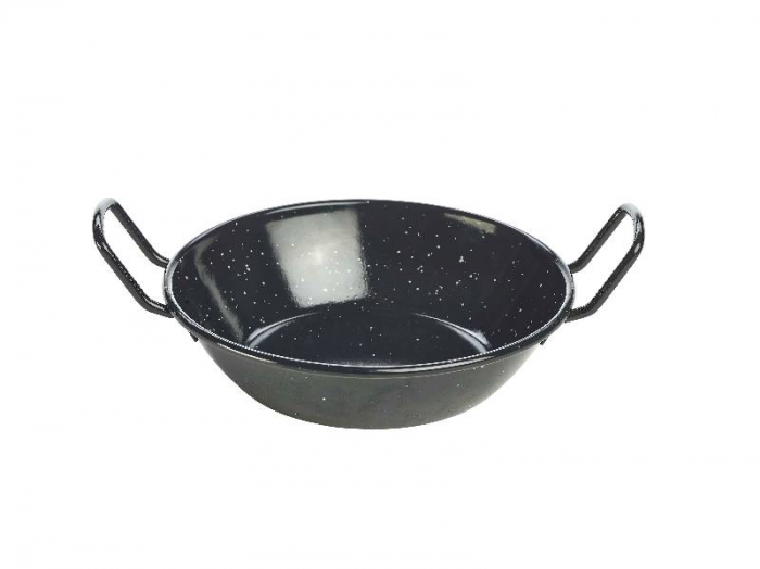 Black Enamel Dish 18cm - SKU: E0618