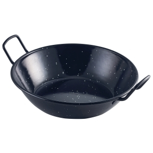 Black Enamel Dish 22cm - SKU: E0622