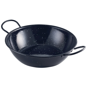 Black Enamel Dish 26cm - SKU: E0626