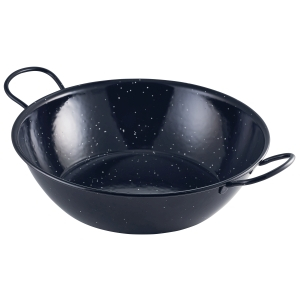 Black Enamel Dish 30cm - SKU: E0630