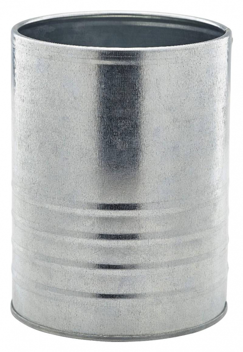 Galvanised Steel Can 11cm Dia x 14.5cm - SKU: GSC11