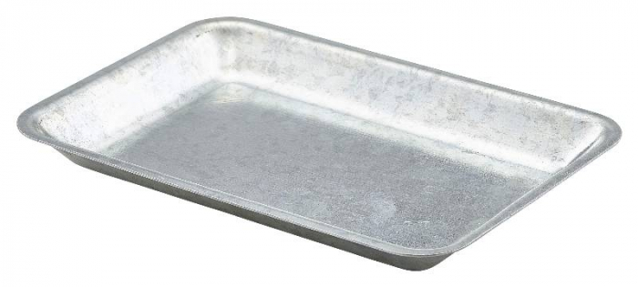 Galvanised Steel Tray 20x14x2cm - SKU: GST2014