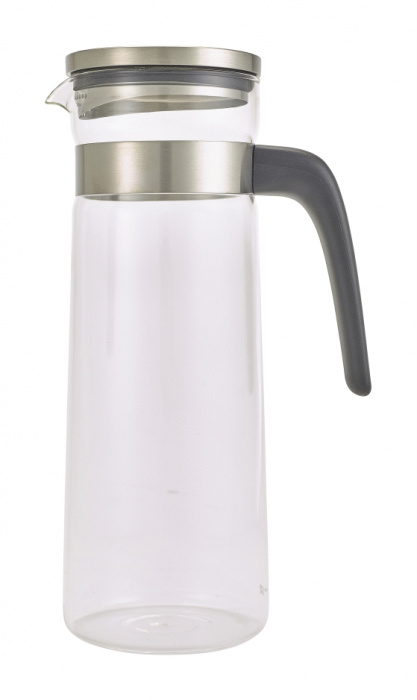 Glass Water Jug With Stainless Steel Lid 1.5L/52.5oz - SKU: GWJ150