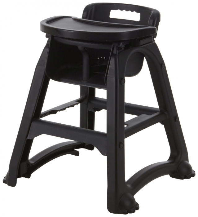 GenWare Black PP Stackable High Chair - SKU: HCHAIR-PPBK