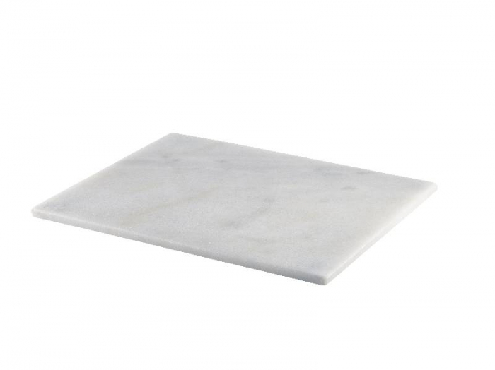 White Marble Platter 32x26cm GN 1/2 - SKU: MBL-3226W