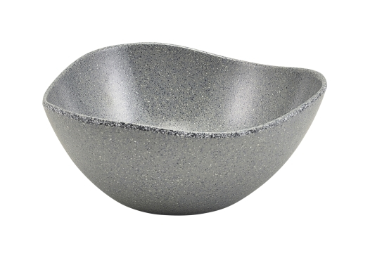Grey Granite Melamine Triangular Buffet Bowl 25cm - SKU: MELTRB-25G