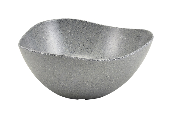 Grey Granite Melamine Triangular Buffet Bowl 28cm - SKU: MELTRB-28G