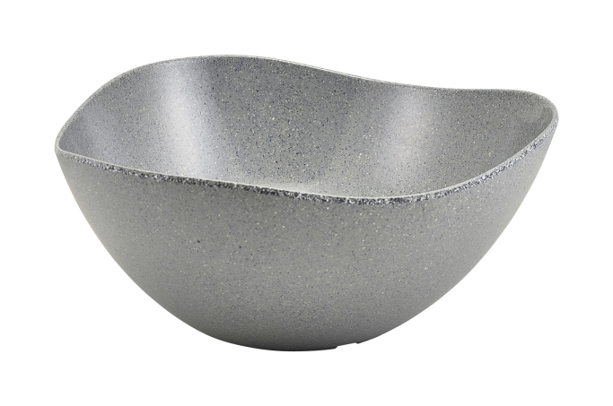 Grey Granite Melamine Triangular Buffet Bowl 35cm - SKU: MELTRB-35G