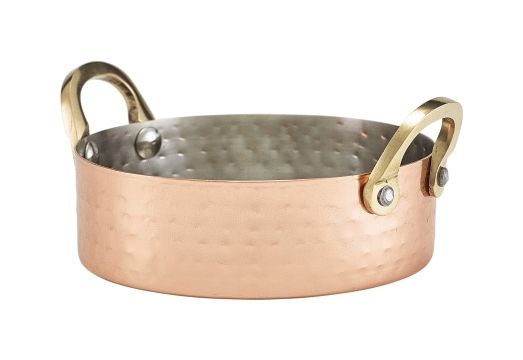 Mini Hammered Copper Plated Casserole Dish 12 x 3.5cm - SKU: MHCD12C