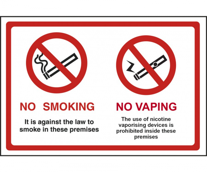 No Smoking & No Vaping Sign - SKU: PS447