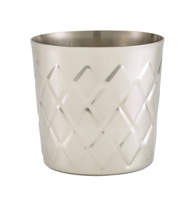 Diamond Pattern Stainless Steel Serving Cup 8.5 x 8.5cm - SKU: SVD8