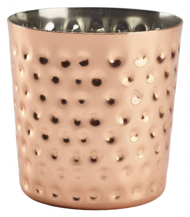 Hammered Copper Plated Serving Cup 8.5 x 8.5cm - SKU: SVH8C