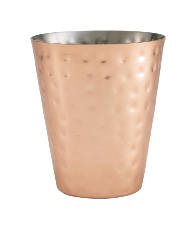 Hammered Copper Plated Conical Serving Cup 9 x 10cm - SKU: SVHC9C