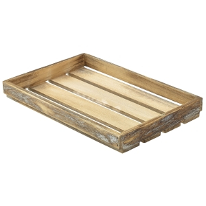 Wooden Crate Dark Rustic Finish 35 x 23 x 4cm - SKU: TR225L