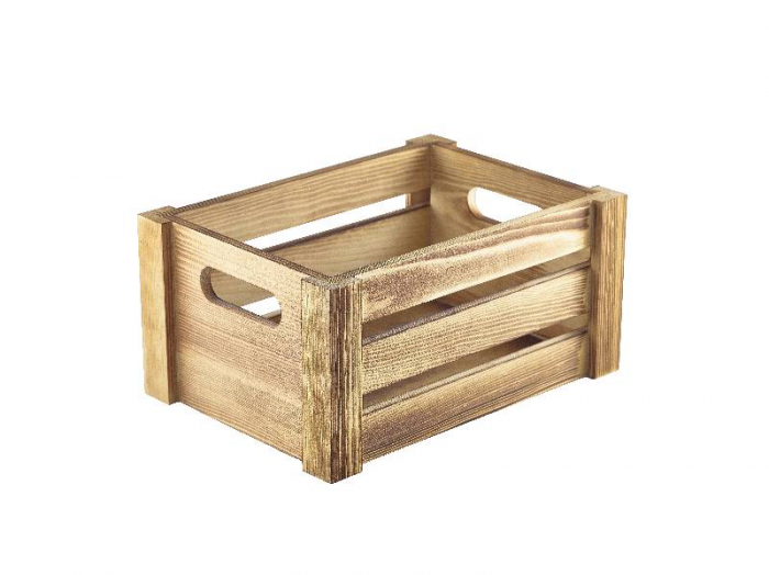 Wooden Crate Rustic Finish 22.8x16.5x11cm - SKU: WDC-2014