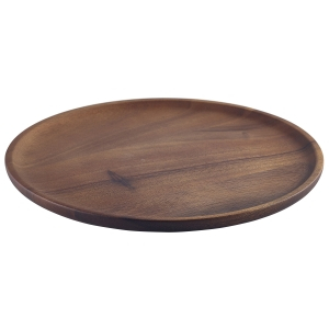 Acacia Wood Serving Plate 26cm - SKU: WSPL26