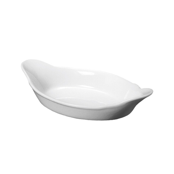 Genware Porcelain Oval Eared Dish 22cm White - SKU: B23-W