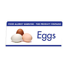 Food Allergen Buffet Notice Eggs - SKU: BT007