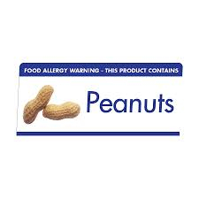 Food Allergen Buffet Notice Peanuts - SKU: BT009