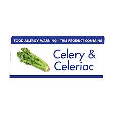 Food Allergen Buffet Notice Celery & Celeriac - SKU: BT016