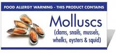 Food Allergen Buffet Notice Molluscs - SKU: BT018