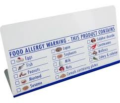 Food Allergen Buffet Notice Including Pen - SKU: BT024