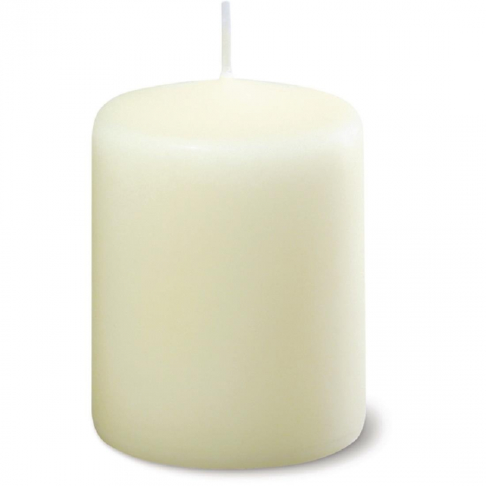 Ivory Pillar Short 3" Candle (Pack of 12) - SKU: CR448