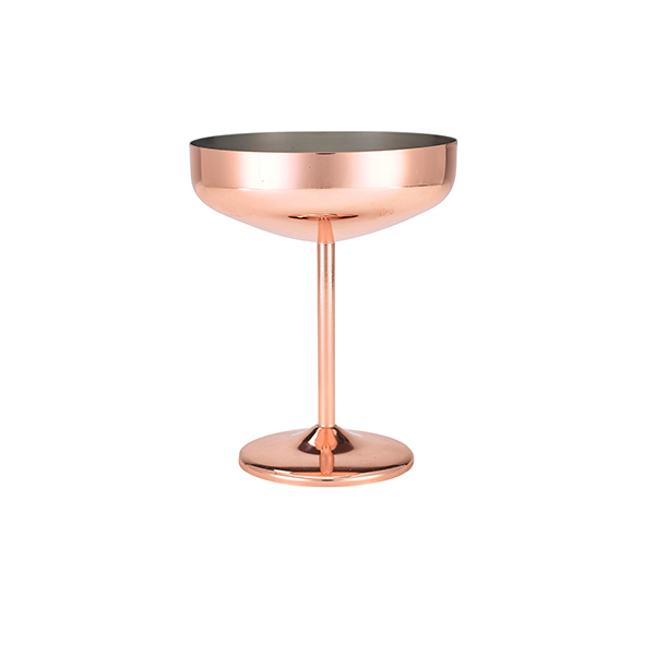 Copper Plated Cocktail Coupe Glass 30cl/10.5oz - SKU: CPC300