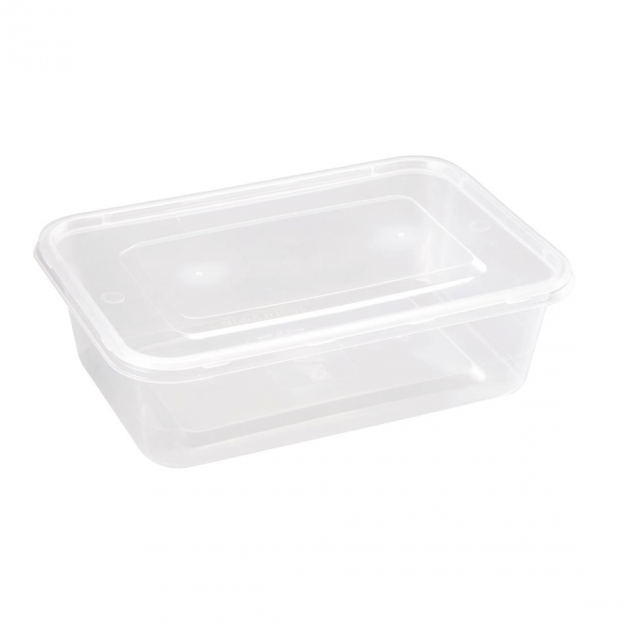 Fiesta Microwave Plastic Container - 650ml with Lids (Box 250)