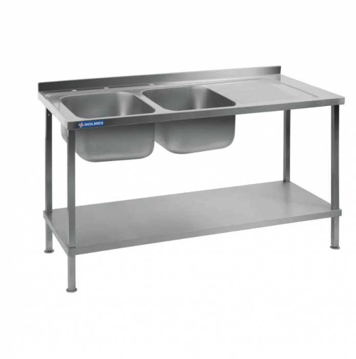 Holmes Fully Assembled Stainless Steel Sink Right Hand Drainer 1800mm - SKU: DR394