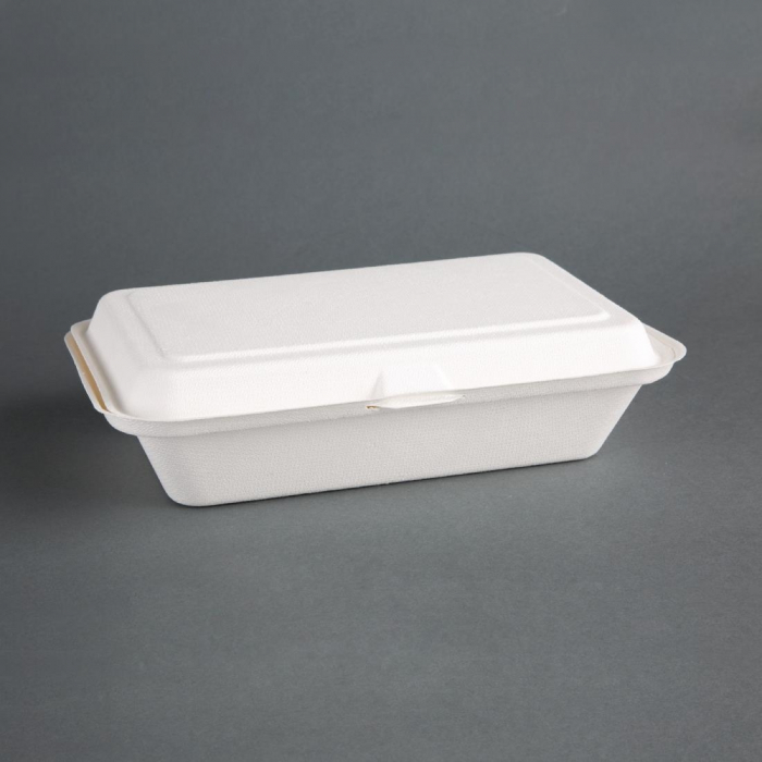 Fiesta Green Compostable Hinged Container - 64x161x248mm 700ml (Pack 250)